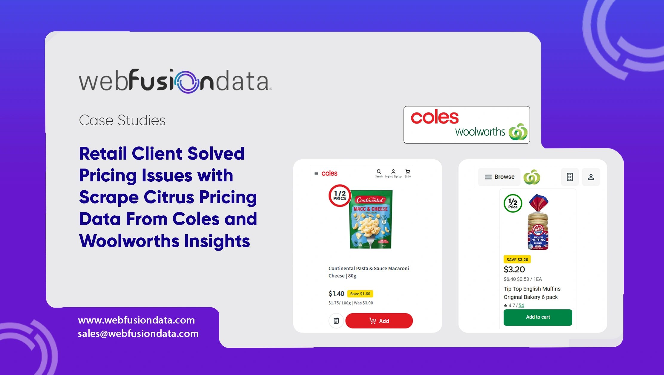 Retail Client Solved Pricing Issues with Scrape Citrus Pricing Data From Coles and Woolworths Insights