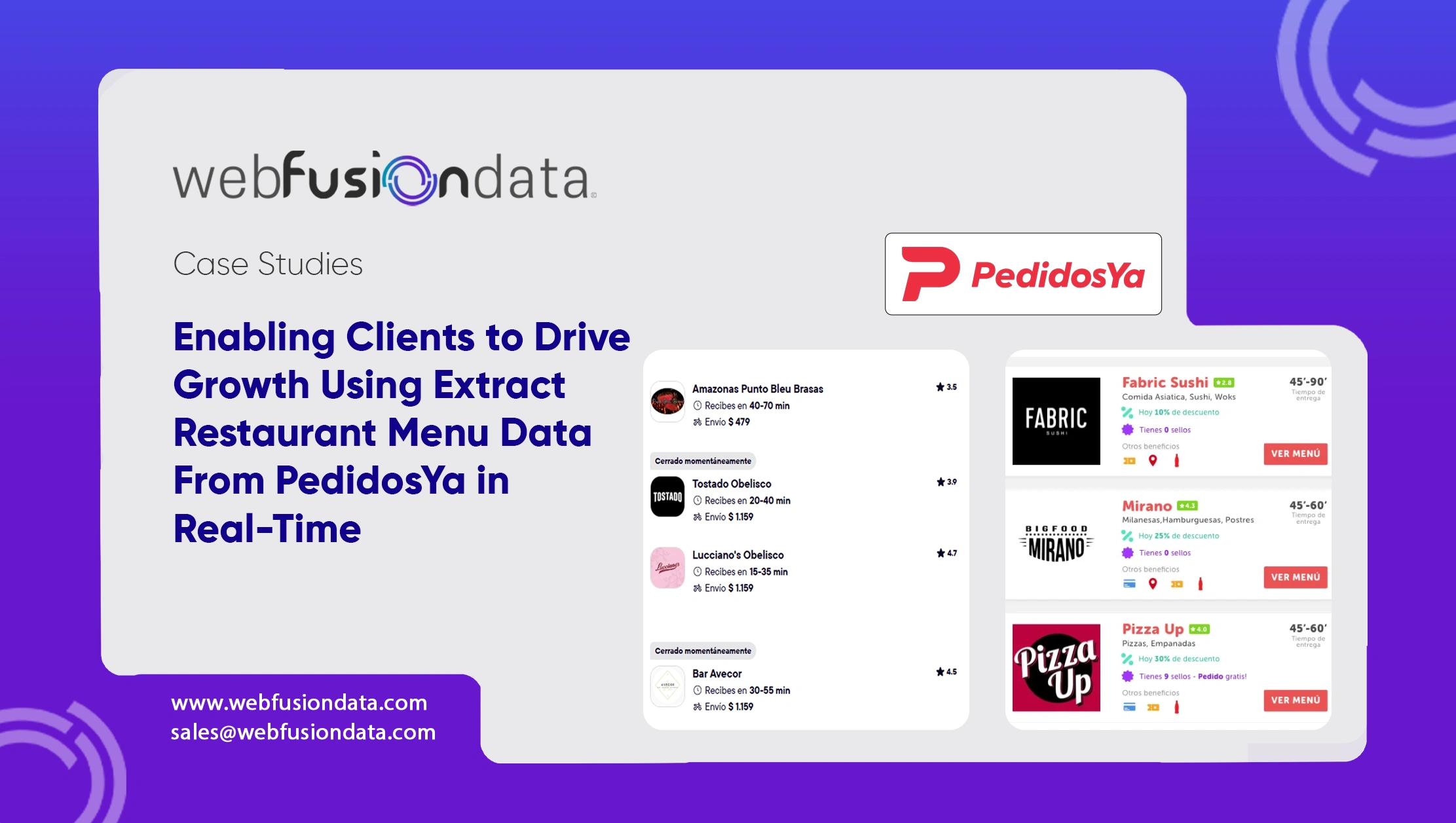 Enabling Clients to Drive Growth Using Extract Restaurant Menu Data From PedidosYa in Real-Time